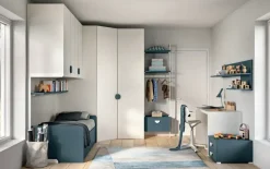 Clearance Cameretta Cameretta per bambini armoniosa   letti a terra in offerta Camerette