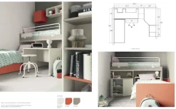 San Martino Mobili Cameretta Cameretta soppalco 5 con uno sconto imbattibile- Camerette