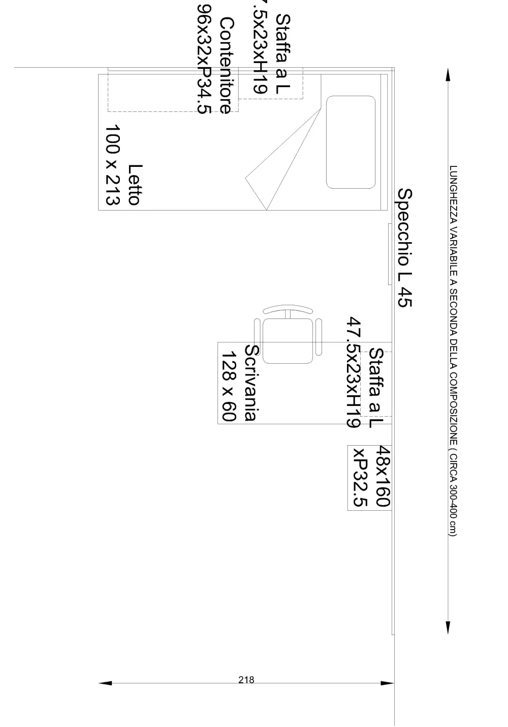 Sale Cameretta Domino scontato del -60 % Camerette