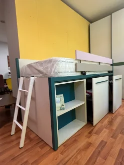 Moretti Compact Camerette Cameretta Compact con letto a soppalco scontata- Camerette