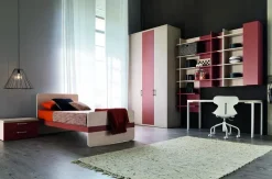 Cameretta Composizione 150 news 1  letti a terra scontata^Doimo CityLine Online