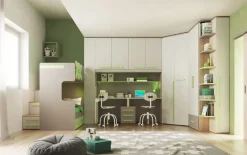 San Martino Mobili Cameretta Composizione 23 in legno a prezzo Outlet- Camerette