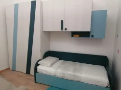 Cameretta Compos.pavone - cielo Moretti compact letti a terra a prezzo Outlet Camerette