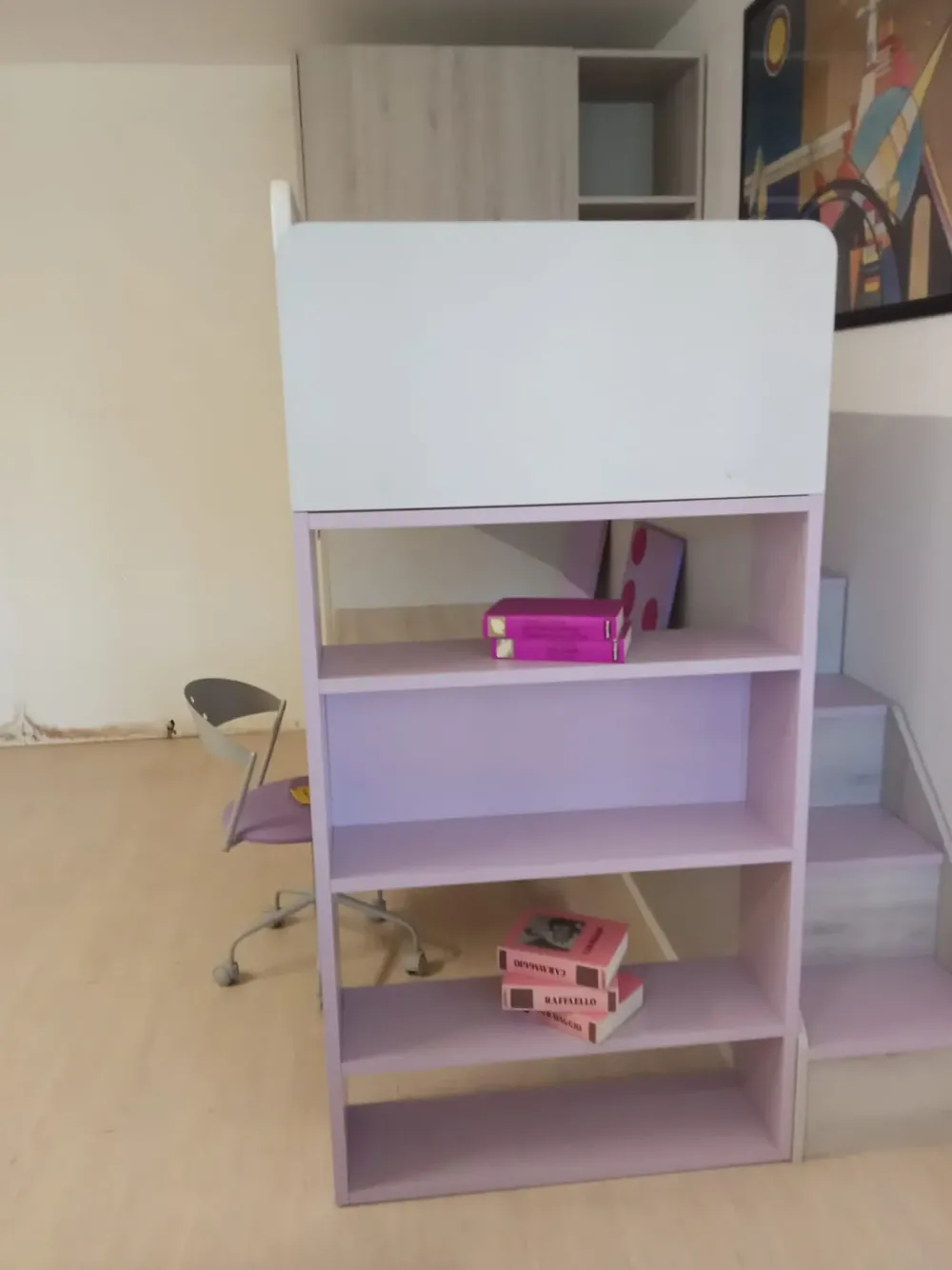 Cameretta Fantasy rosa con letto a castello scontata^ZG Mobili Clearance