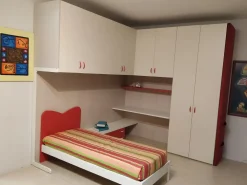 Cameretta Fantasy rovere e panna con letto a terra in offerta^ZG Mobili Clearance