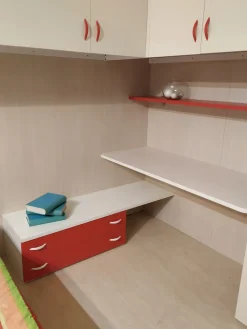 Cameretta Fantasy rovere e panna con letto a terra in offerta^ZG Mobili Clearance