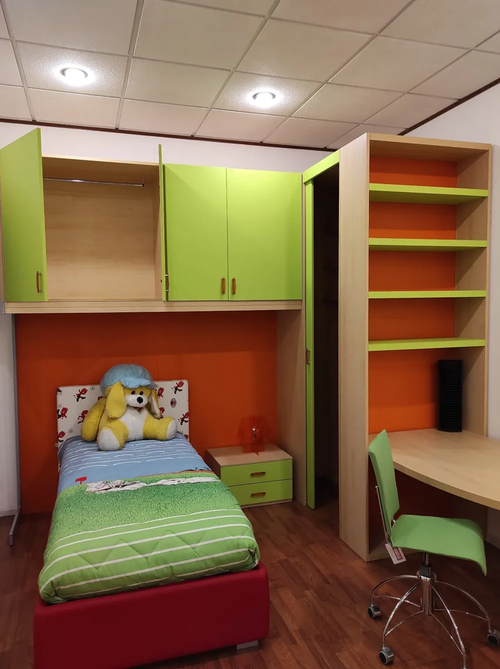 Mab Cameretta Fly team con letto a terra a prezzo Outlet- Camerette