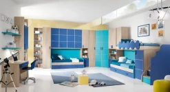 Gruppo Silwood Cameretta Full con cabina angolare  con letto a soppalco scontata- Camerette