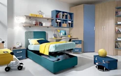 Clearance CAMERETTA Cameretta mod.omnia-s.-5 con cabina-spogliatoio-angolare in promo-sconto del 40% SCONTATA a PREZZI OUTLET Camerette