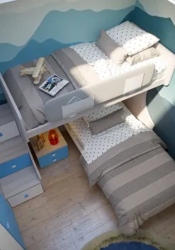 Outlet Cameretta in laccato opaco Cameretta con letto a castello di scontata del 40% scontata a PREZZI OUTLET Camerette