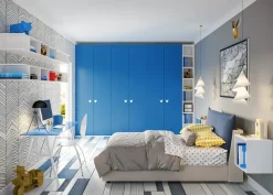 Cameretta in laccato opaco Cameretta  completa con letto imbottito di scontata del 40% scontata a PREZZI OUTLET^Giessegi Outlet