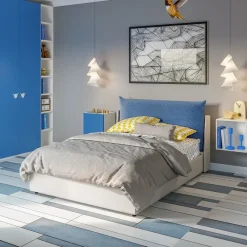 Cameretta in laccato opaco Cameretta completa con letto imbottito di scontata del 40% scontata a PREZZI OUTLET^Giessegi Outlet