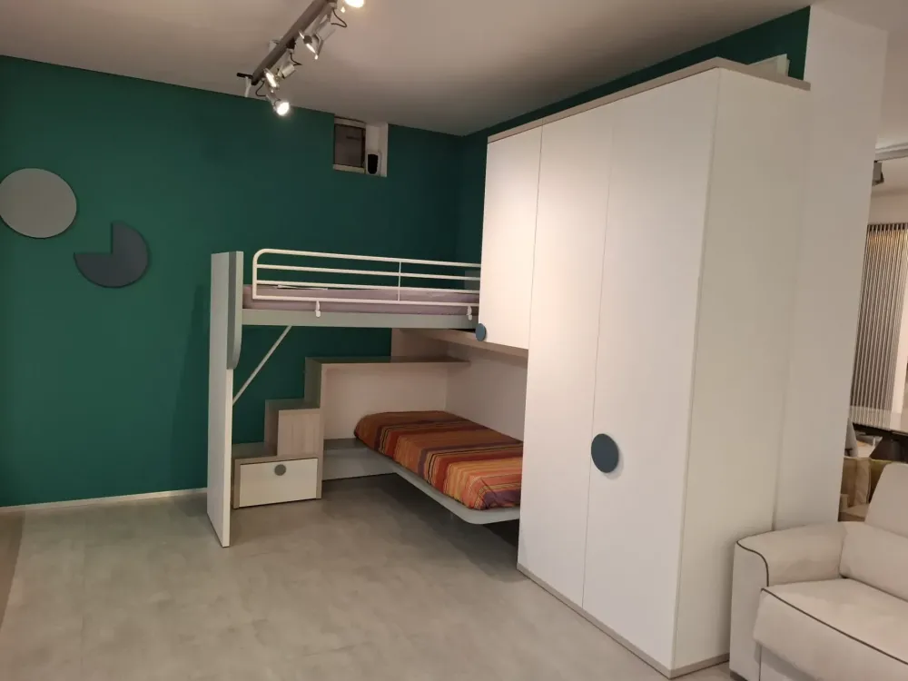 Cameretta in laminato lucido Composizione h120 scontata a PREZZI OUTLET^Doimo CityLine Sale