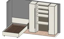 Cameretta in laminato materico Cameretta letto 1p 1/2 moretti compact Moretti compact scontata a PREZZI OUTLET^Moretti Compact Camerette Hot