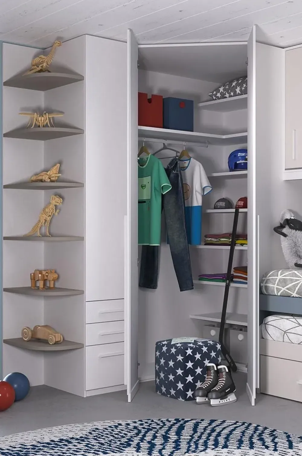 Imamobili Cameretta in laminato materico Composizione 01 ima mobili scontata a PREZZI OUTLET- Camerette