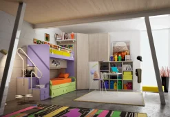 San Martino Mobili Cameretta in laminato materico Cameretta a soppalco 28 scontata a PREZZI OUTLET- Camerette