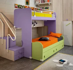 San Martino Mobili Cameretta in laminato materico Cameretta a soppalco 28 scontata a PREZZI OUTLET- Camerette