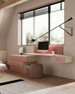 Sale Cameretta in laminato materico Cameretta con armadio e spazio giorno scontata a PREZZI OUTLET Camerette