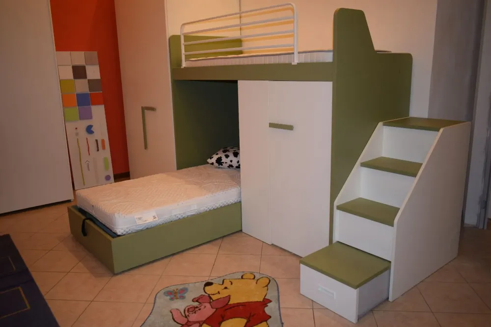 Collezione esclusiva Cameretta in laminato materico Camera mottes room scontata a PREZZI OUTLET- Camerette