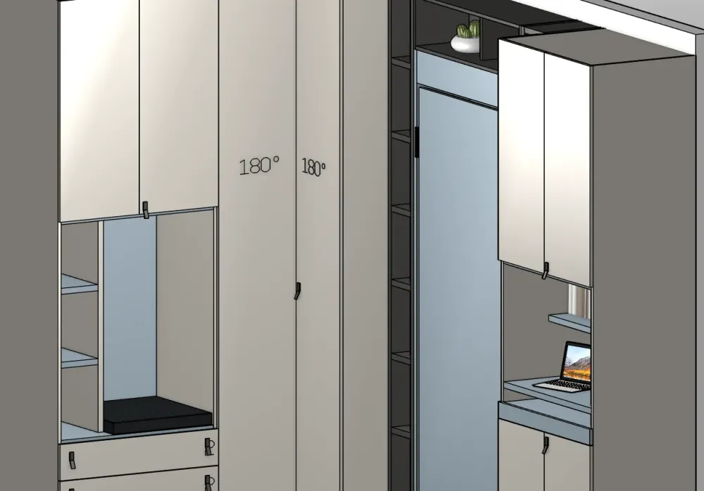 Cameretta in laminato opaco Salvaspazio scontata a PREZZI OUTLET^Mistral Clearance