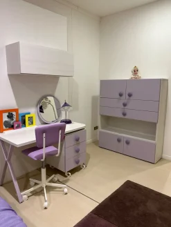 Cameretta in laminato opaco Olmo e bucaneve   scontata a PREZZI OUTLET^Battistella Best