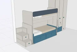 Outlet Cameretta in laminato opaco scontata a PREZZI OUTLET Camerette