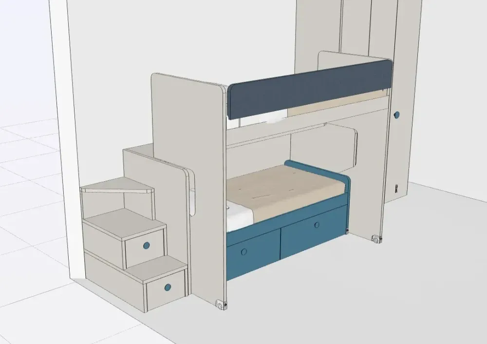 Outlet Cameretta in laminato opaco scontata a PREZZI OUTLET Camerette