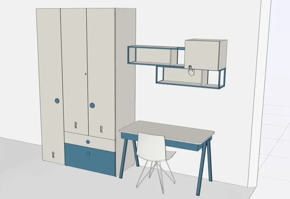 Outlet Cameretta in laminato opaco scontata a PREZZI OUTLET Camerette