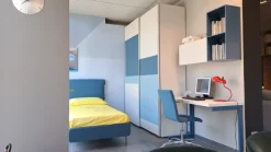 Discount Cameretta in laminato opaco Cameretta moretti blu Moretti compact scontata a PREZZI OUTLET Camerette