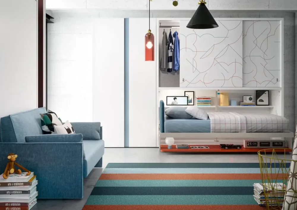 Clei Cameretta Kali ponte con letto a ponte a prezzo Outlet- Camerette