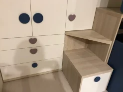 Cameretta Merlino con letto a soppalco scorrevole in Offerta Outlet^Doimo CityLine