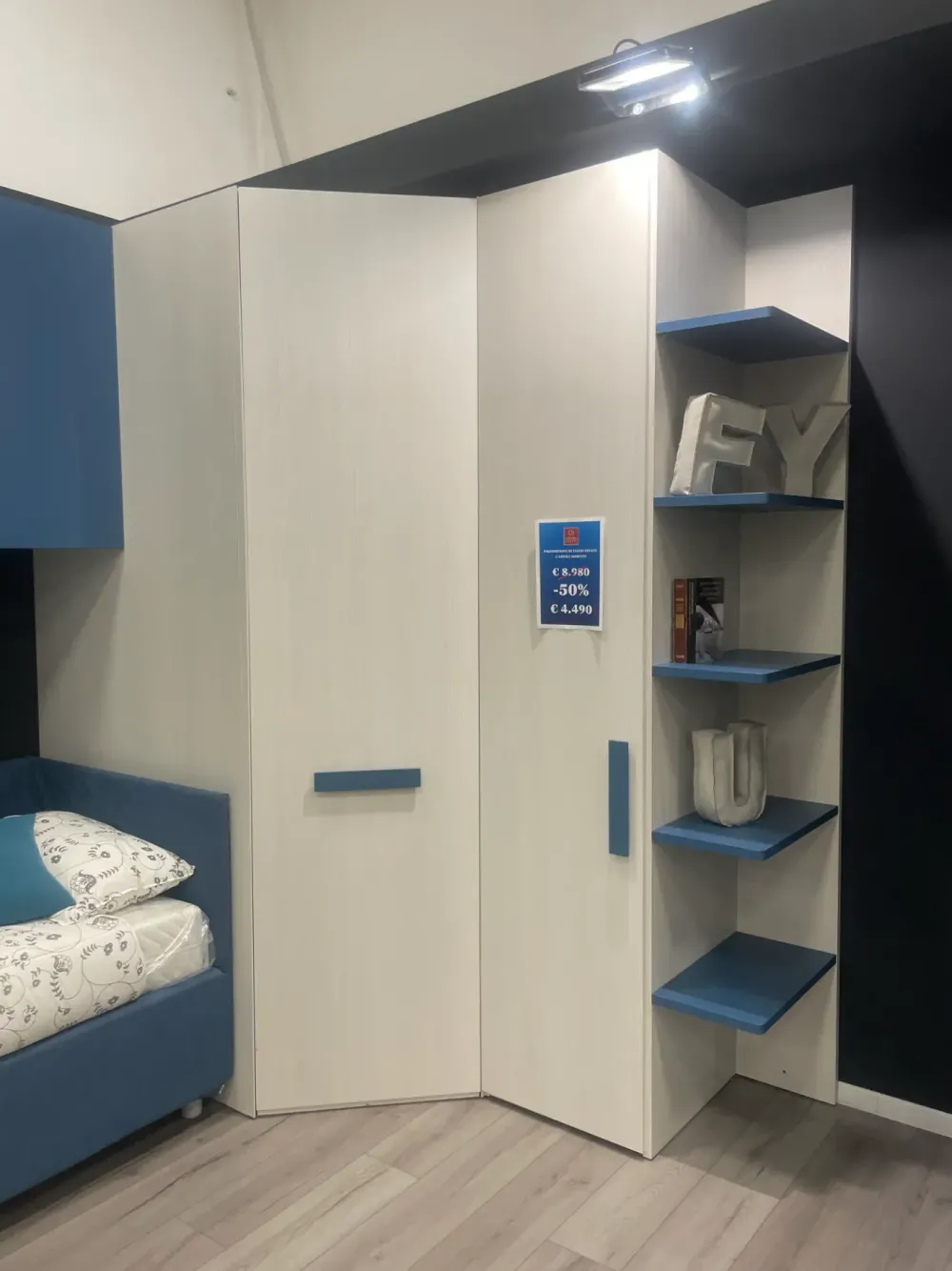 Cameretta Navy Moretti compact letti a terra scontata^Moretti Compact Camerette Online