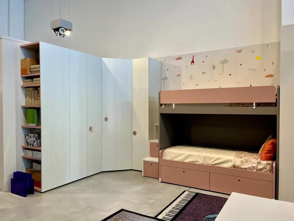 CAMERETTA Cameretta con letto a castello SCONTATA a PREZZI OUTLET^Nidi New