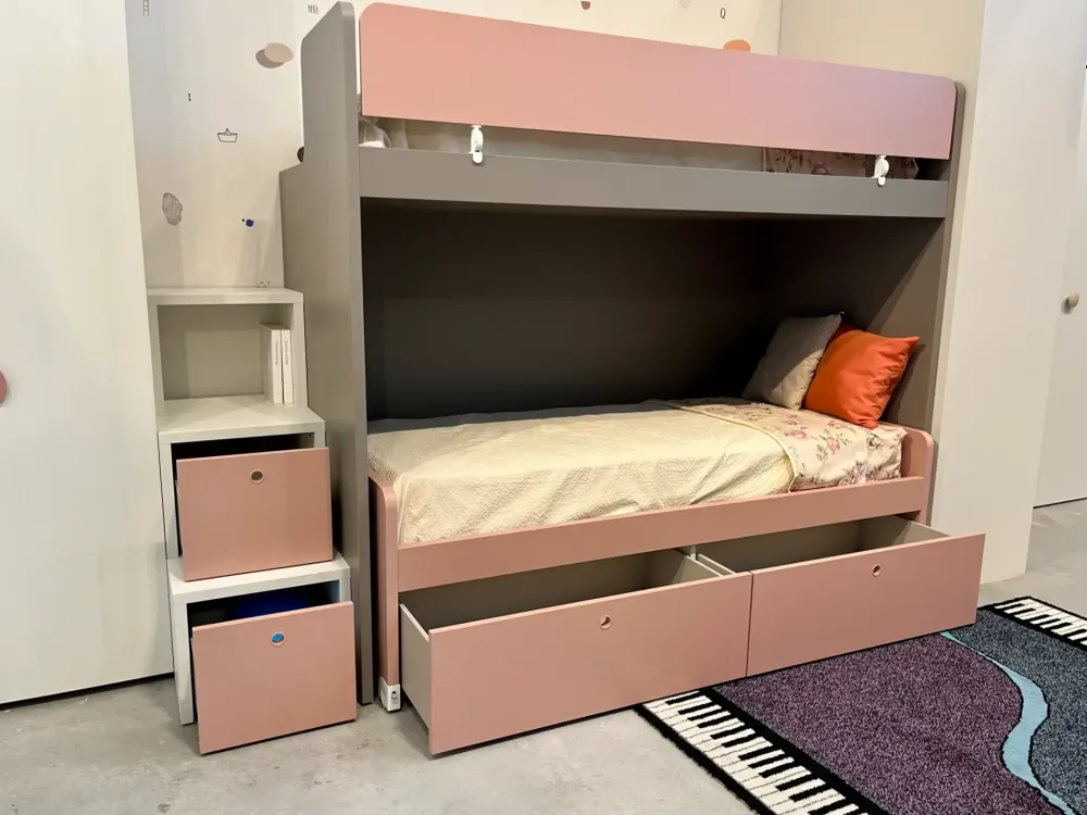 CAMERETTA Cameretta con letto a castello SCONTATA a PREZZI OUTLET^Nidi New