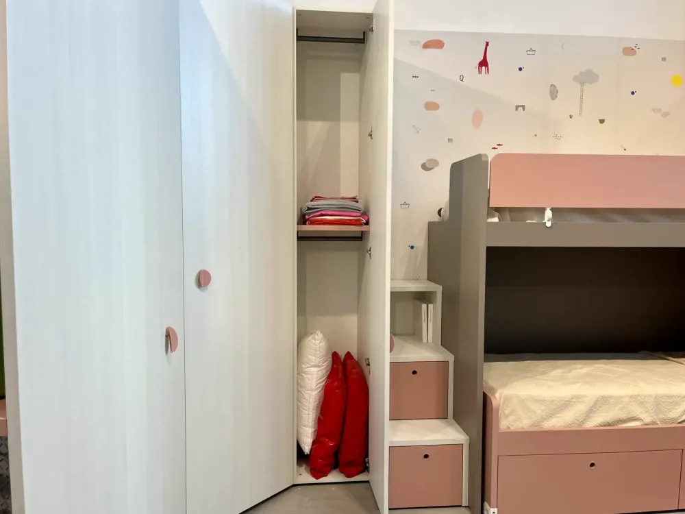 CAMERETTA Cameretta con letto a castello SCONTATA a PREZZI OUTLET^Nidi New