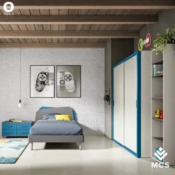 Cameretta Omnias in laminato opaco in Offerta Outlet Camerette