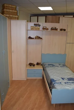 Battistella CAMERETTA Polo faggio e verde ghiaccio a PREZZI OUTLET- Camerette