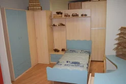 Battistella CAMERETTA Polo faggio e verde ghiaccio a PREZZI OUTLET- Camerette