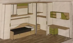 Cameretta Qik con letto a ponte a prezzo Outlet^Doimo CityLine