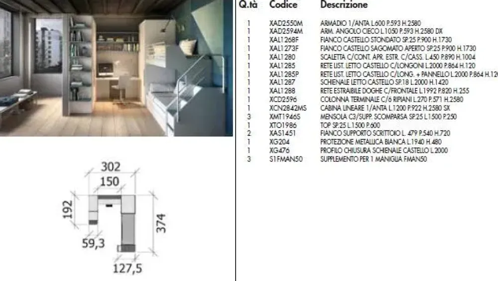 Collezione esclusiva Cameretta Room170 con uno sconto imbattibile- Camerette