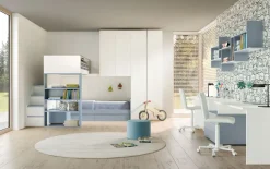 Cameretta Room166 con letto a soppalco in offerta^Collezione esclusiva Discount