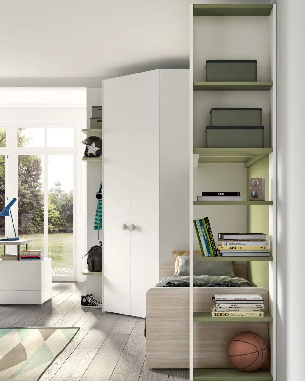 Collezione esclusiva Cameretta Room141 in laccato opaco a prezzo scontato- Camerette