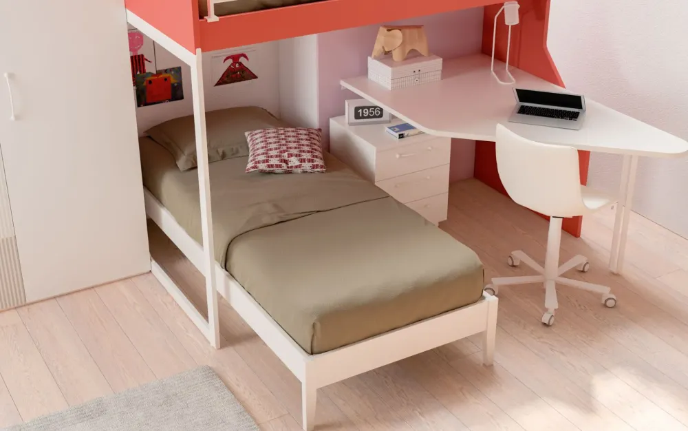 Cameretta Room168 con letto a castello a prezzo scontato^ZG Mobili Discount