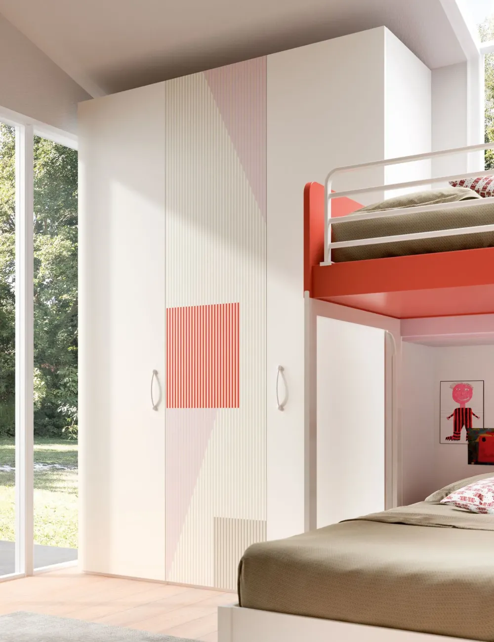 Cameretta Room168 con letto a castello a prezzo scontato^ZG Mobili Discount