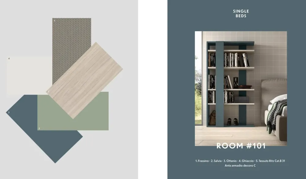ZG Mobili Cameretta Room01 in laminato materico a prezzo scontato- Camerette
