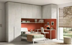ZG Mobili Cameretta Room130 in laminato materico a prezzo Outlet- Camerette