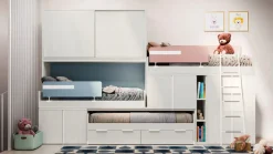 San Martino Mobili Cameretta Smart junior 42 con letto a soppalco scorrevole in offerta- Camerette