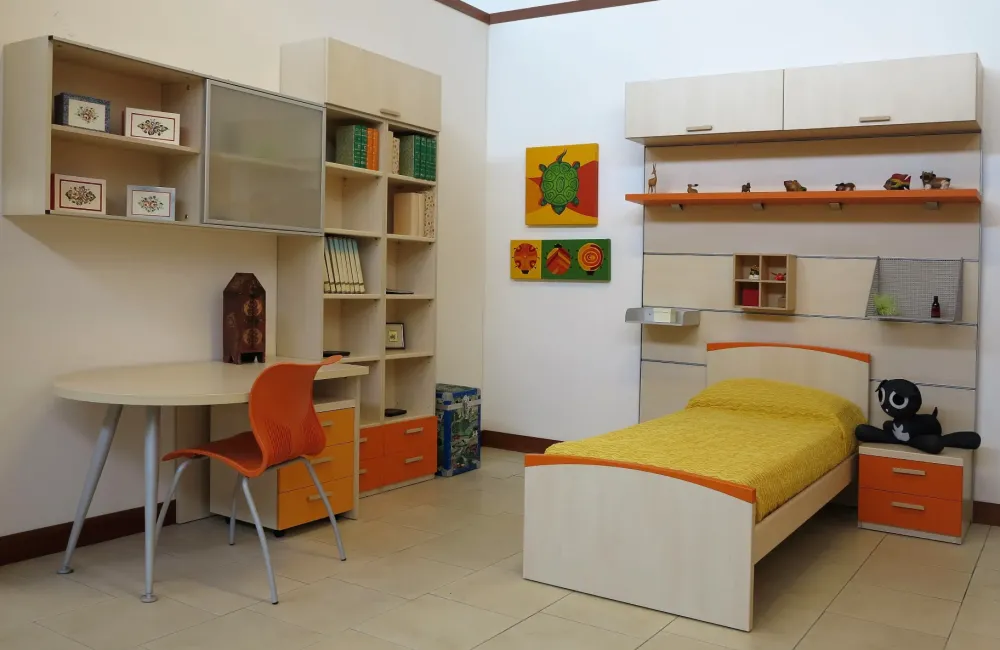 Cameretta T201 movida con letto a terra in offerta^Marka Discount