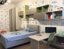 Sale Cameretta Teen e letto oggioni   con letto a terra in offerta Camerette
