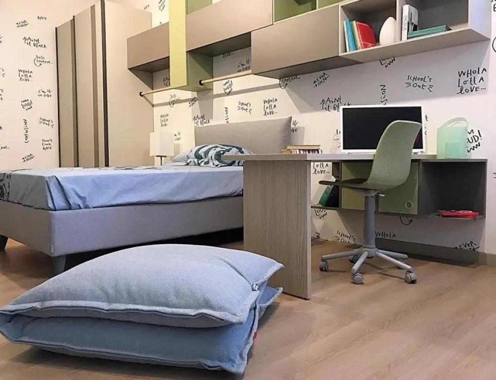 Sale Cameretta Teen e letto oggioni con letto a terra in offerta Camerette